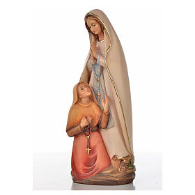 Imagens em Madeira Pintada: Imagem Nossa Senhora de Lourdes com Bernadette madeira
