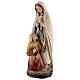 Our Lady of Lourdes with Bernadette wooden statue painted s3