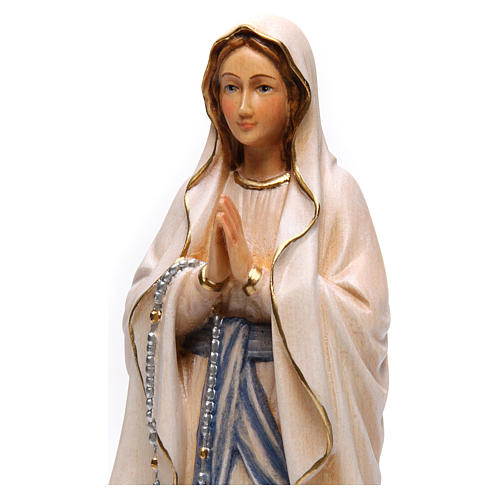 Our Lady of Lourdes wooden statue painted 2