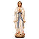 Our Lady of Lourdes wooden statue painted s1