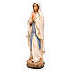 Our Lady of Lourdes wooden statue painted s3