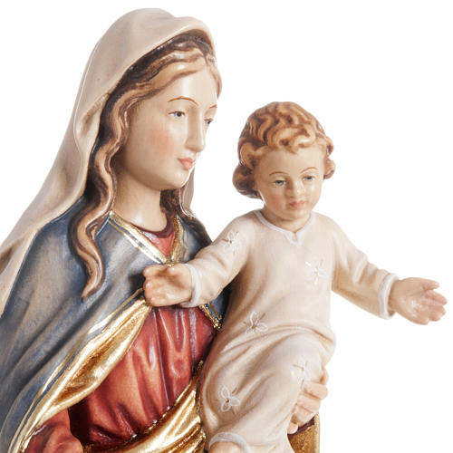 Our Lady with Infant Jesus wooden statue painted 2