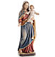 Our Lady with Infant Jesus wooden statue painted s1