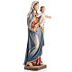 Our Lady with Infant Jesus wooden statue painted s6