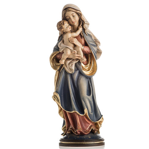 Estatua de madera de la "Nuestra señora de la Paz" pintada Val 1