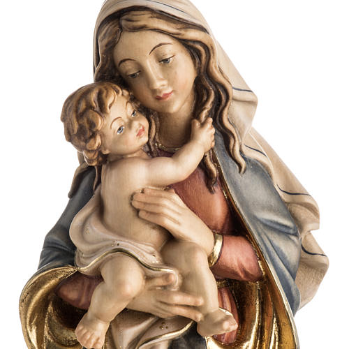 Estatua de madera de la "Nuestra señora de la Paz" pintada Val 2
