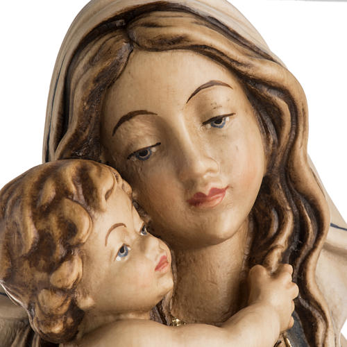 Statua legno "Madonna della Pace" dipinta Val Gardena 8