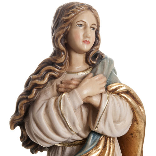 Estatua Val Gardena Inmaculada de Soult madera pintada 3