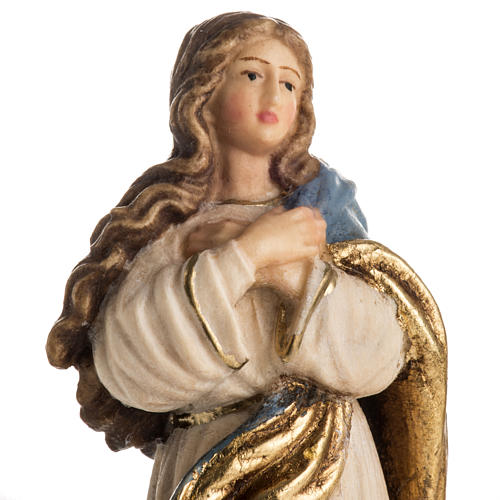 Estatua Val Gardena Inmaculada de Soult madera pintada 4