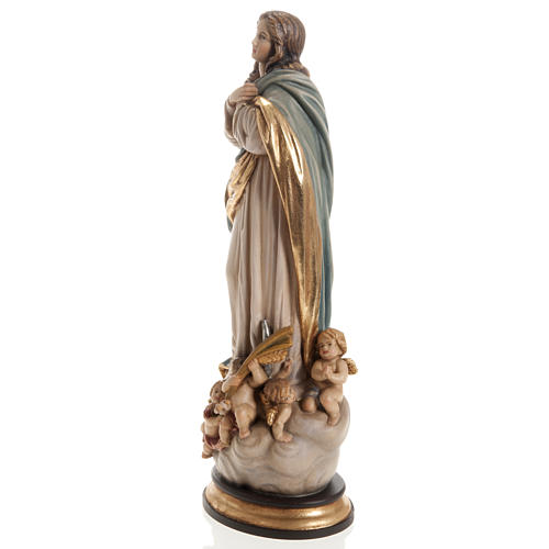 Estatua Val Gardena Inmaculada de Soult madera pintada 9