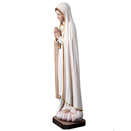 Our Lady of Fatima painted wood statue with crystal eyes 120 cm 7