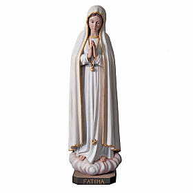 Statua Madonna di Fatima legno dipinto occhi cristallo 120 cm