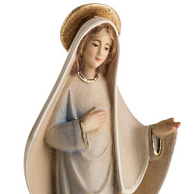 Statua Madonna di Medjugorje legno dipinto mod. Linea