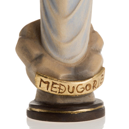 Our Lady of Medjugorje Mod. Linea wooden statue painted 3