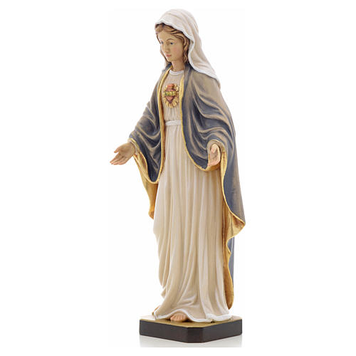 Holy heart of Mary wooden statue painted | online sales on HOLYART.com