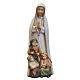 Estatua Nuestra Señora de Fátima con 3 pastores madera s1