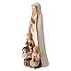 Estatua Nuestra Señora de Fátima con 3 pastores madera s4