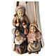 Imagem Nossa Senhora de Fátima com 3 pastorinhos madeira Val Gardena s5