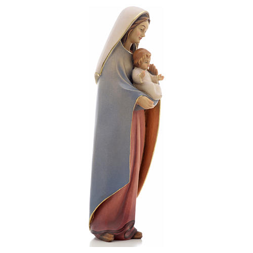 Our Lady of Heart with Infant wooden statue painted 4