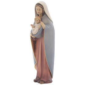 Vierge à l'enfant statue peinte bois Val Gardena