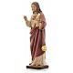 Statua legno Sacro Cuore di Gesù dipinta Val Gardena s2