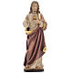 Statua legno Sacro Cuore di Gesù dipinta Val Gardena s1