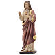 Statua legno Sacro Cuore di Gesù dipinta Val Gardena s2