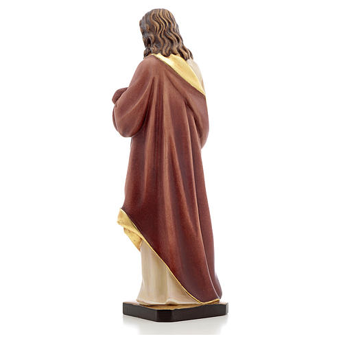 Sacred Heart of Jesus wooden statue painted 3