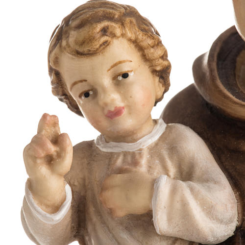 Saint Antony with Child wooden statue painted 6