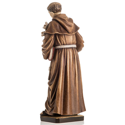 Saint Antony with Child wooden statue painted 8