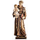 Statue St Antoine avec enfant peinte bois Val Gardena s1