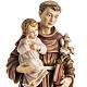Statue St Antoine avec enfant peinte bois Val Gardena s2