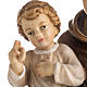 Statue St Antoine avec enfant peinte bois Val Gardena s6