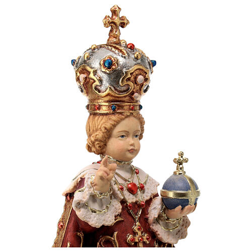 Infant of Prague wooden statue painted 4