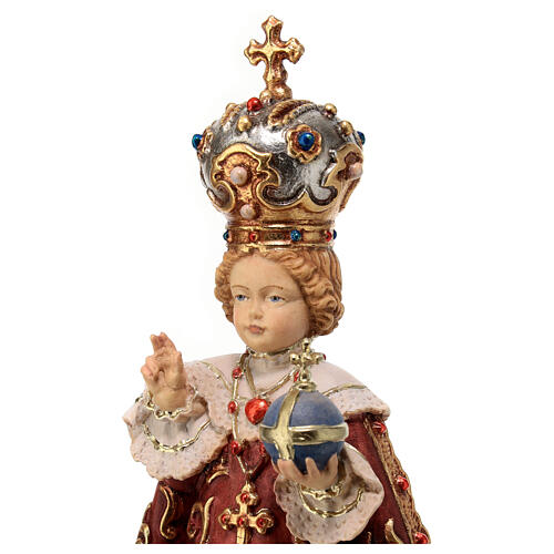 Infant of Prague wooden statue painted 6