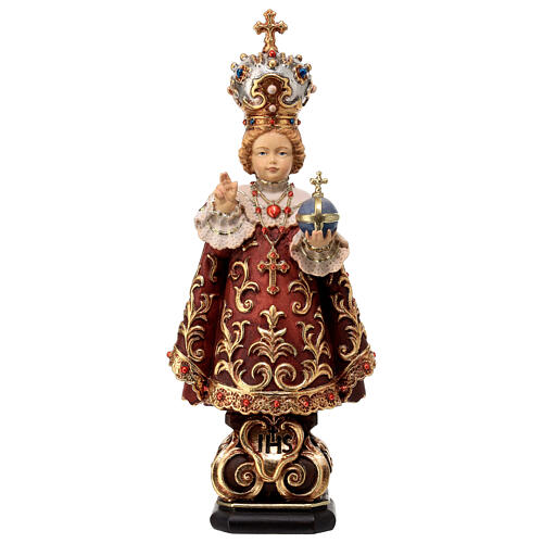 Infant of Prague wood painted statue 1