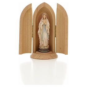 Grödnertal Holzschnitzerei Madonna Lourdes in Nische