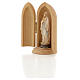 Our Lady of Lourdes, statue in niche in painted wood s2