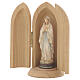 Our Lady of Lourdes, statue in niche in painted wood s2
