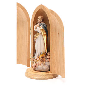 Estatua Inmaculada Murillo madera pintada con nicho