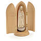 Statue Notre Dame de Fatima dans niche bois peint s2