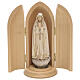Our Lady of Fatima wooden statue painted in niche s1