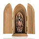 Our Lady of Guadalupe wooden statue painted in niche s1