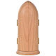 Statua Madonna Medjugorje e chiesa in nicchia legno s3