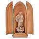 Our Lady of Medjugorje wooden statue painted in niche s1