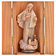 Our Lady of Medjugorje wooden statue painted in niche s2