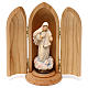 Our Lady Queen of Hope wooden statue painted in niche s1