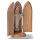 Statua Madonna Medjugorje stilizzata in nicchia legno s2