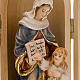 Statue Sainte Anne avec Marie dans niche bois peint s2