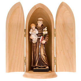 Imagem Santo António com Menino no nicho madeira pintada
